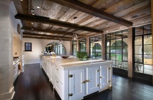 Custom Kitchen with Beams on Ceilings South Florida